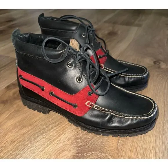 Polo Ralph Lauren Men’s Boots Size 9 D Ridgemoor Black Leather Red Trim Polo Ralph Lauren | Shoes | Polo Ralph Lauren Ridgemoor  main image 2
